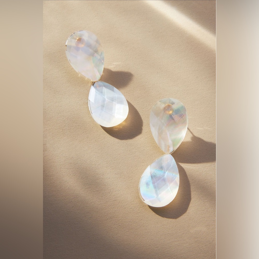 Double Teardrop Iridescent Earrings by Anthropologie